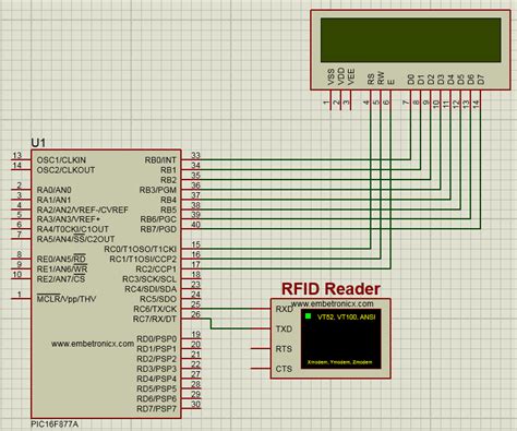 code for interfacing rfid reader with pic16f877a|embetronicx rfid interfacing diagram.